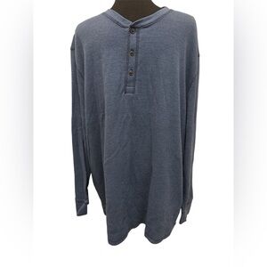 The Foundry Supply Co. Blue Long Sleeve Henley